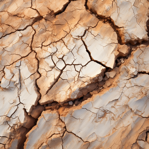 Close-Up of Cracked Dry Earth