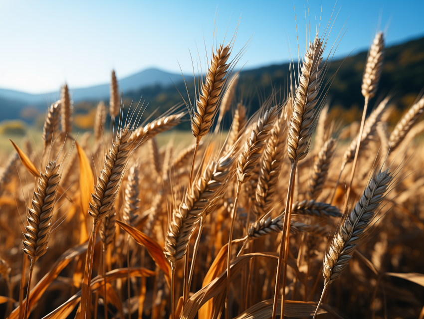 Detailed Golden Wheat Field