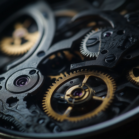 Close-Up of Intricate Watch Gears