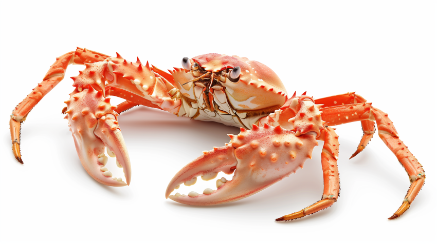 Close-Up of Orange Spiny King Crab