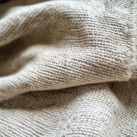 Close-Up Texture of Soft Woven Fabric