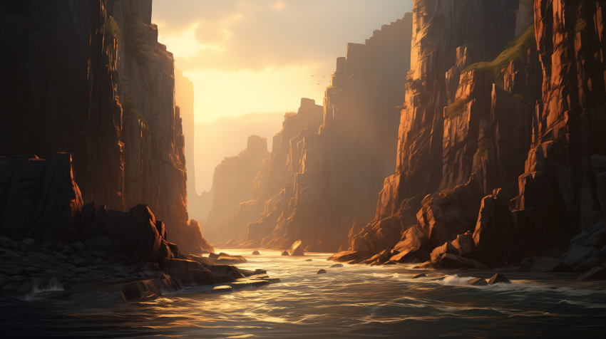 Coastal Cliffs at Sunrise