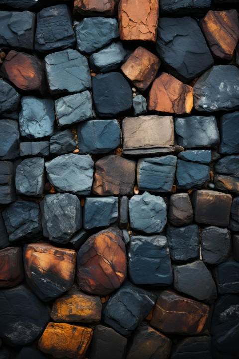Cobblestone brick road background