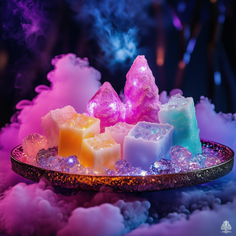Colorful Crystal Candy on Mystical Platter