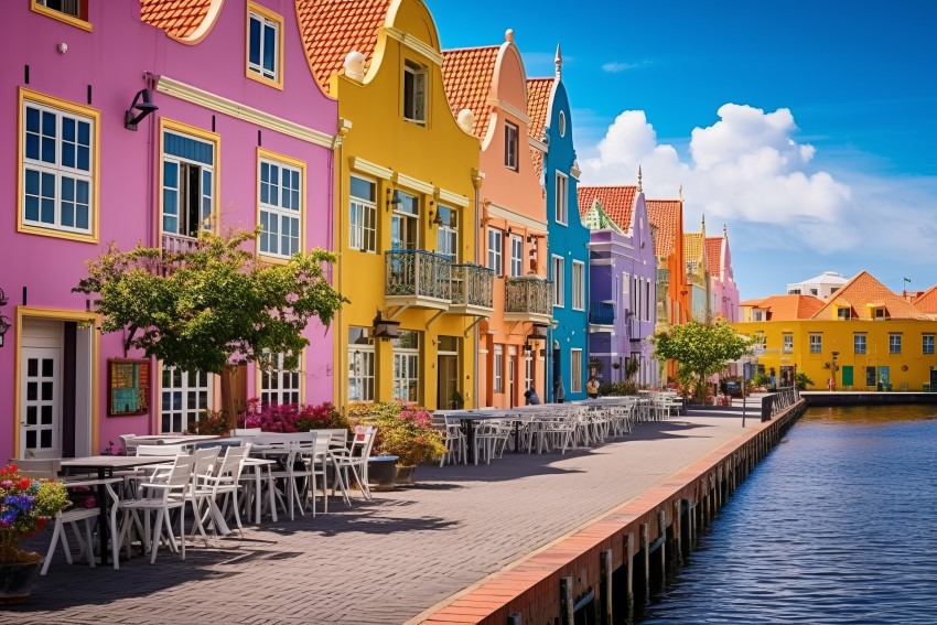 Colorful houses of Willemstad, Curacao