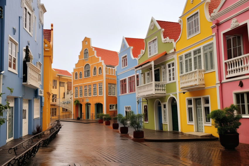Colorful houses of Willemstad, Curacao
