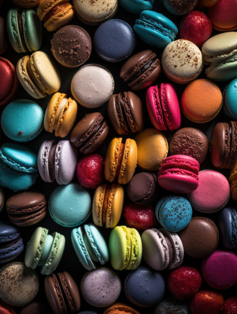 Colorful macrons