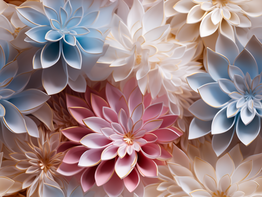 Colorful Paper Flower Art Close-Up