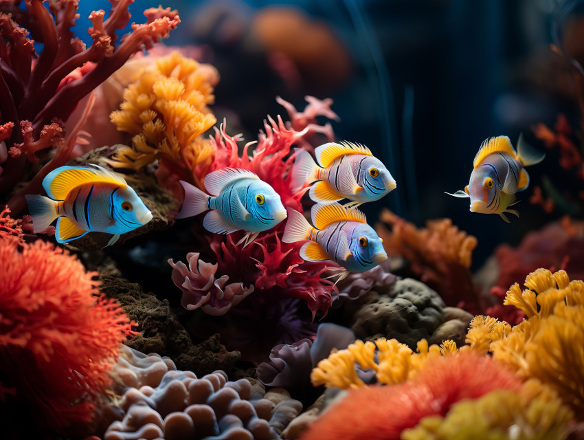 Colorful reef fish