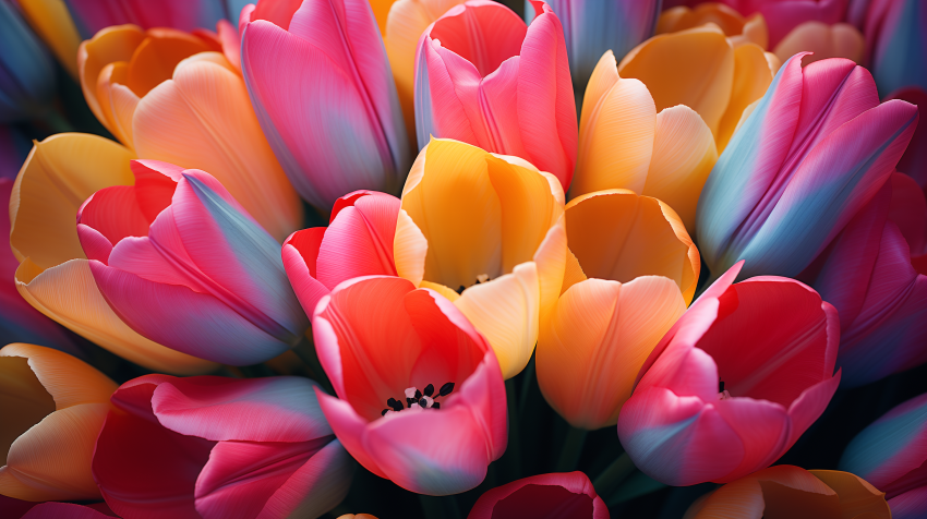 Colorful Springtime Tulip Bouquet