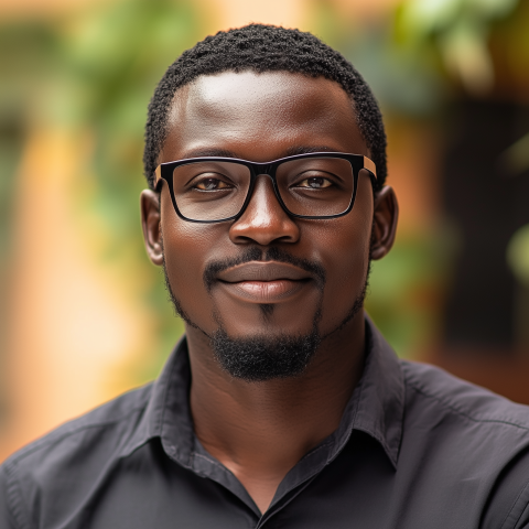 Confident Man Wearing Glasses Outdoors