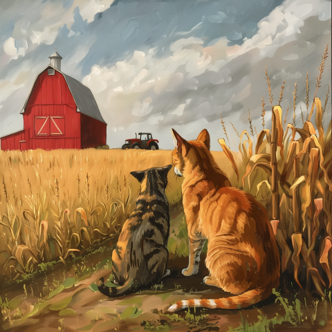Cornfield Tractor Rural