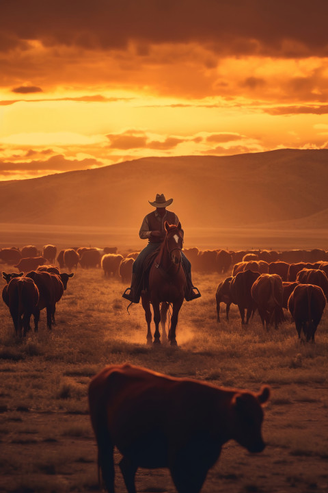 Cowboy Sunset