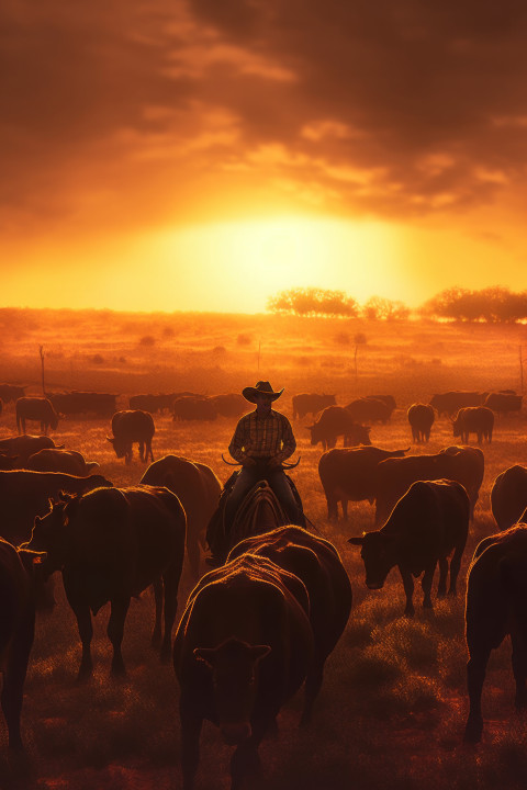Cowboy Sunset