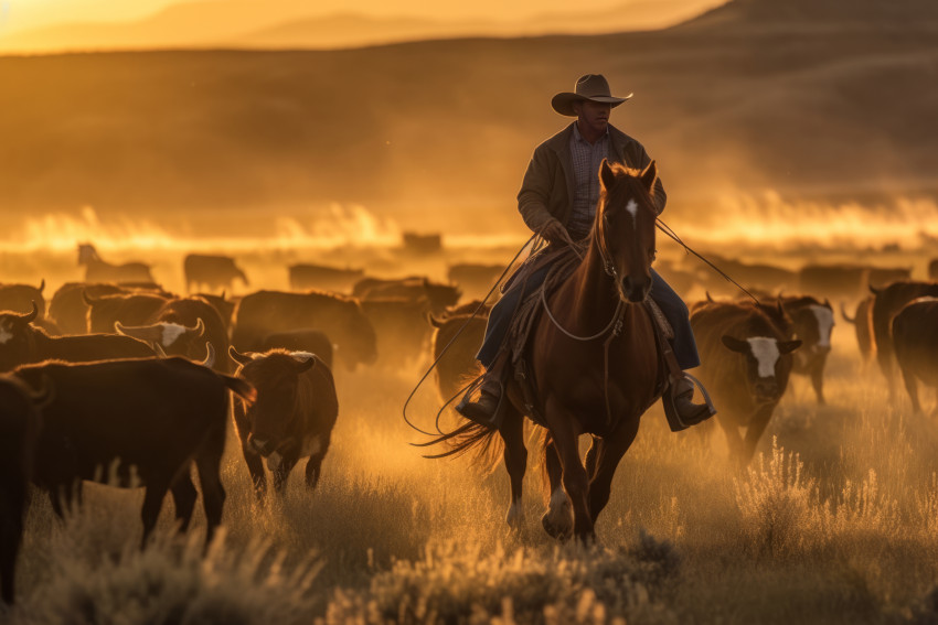 Cowboy Sunset