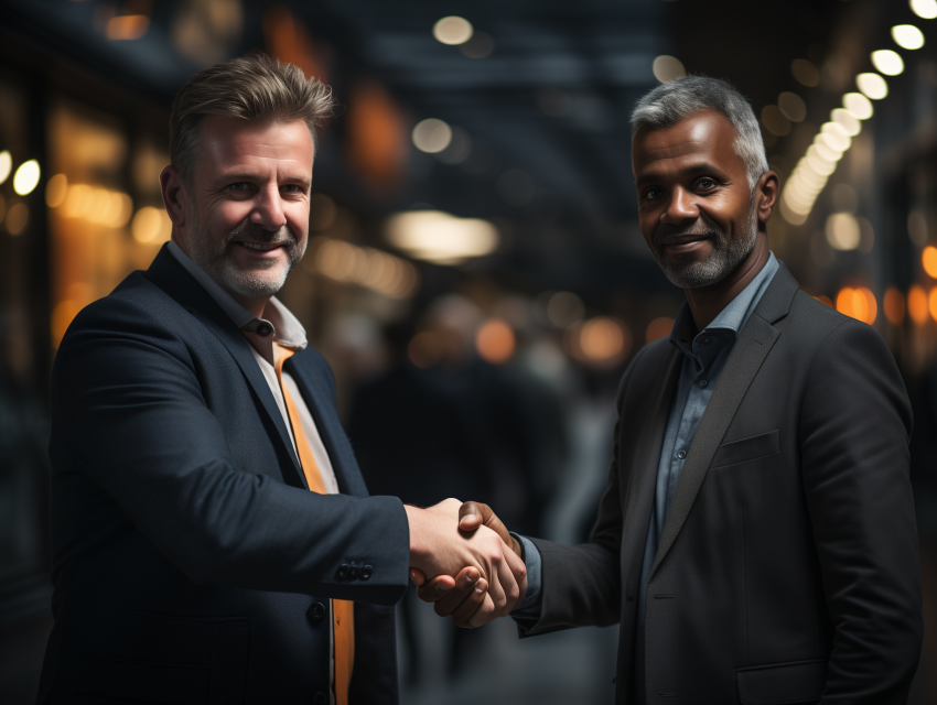 Two Businessmen Sealing a Deal