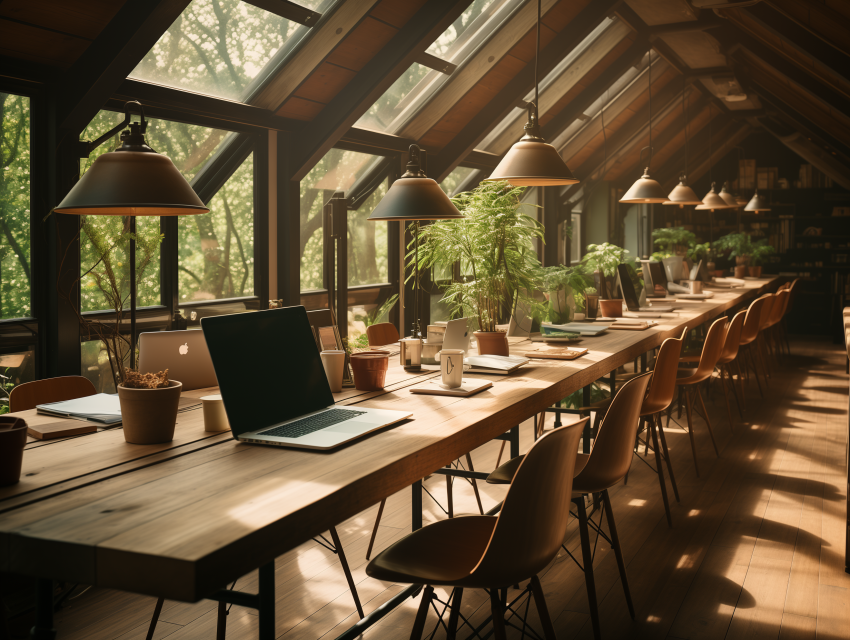 Cozy Workspace with Natural Light