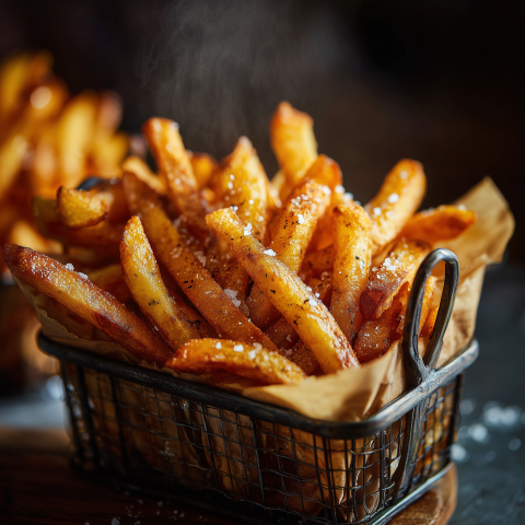 Crispy Golden French Fries Basket