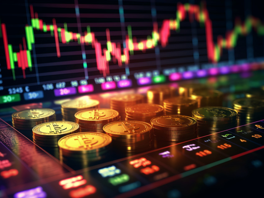 Cryptocurrency and trading chart