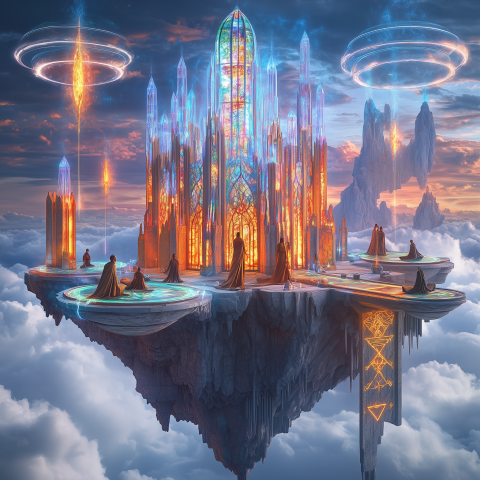 Crystal Citadel Floating in the Sky