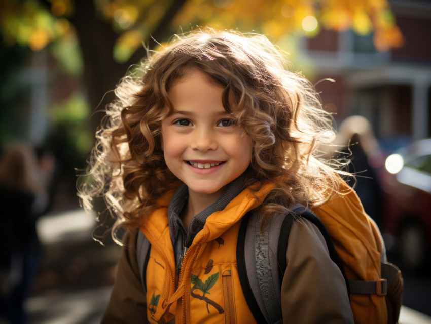 Cute girl elementary student