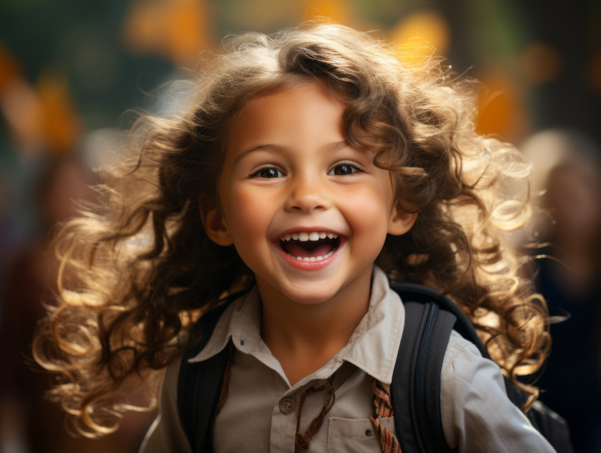 Cute Latina girl elementary student