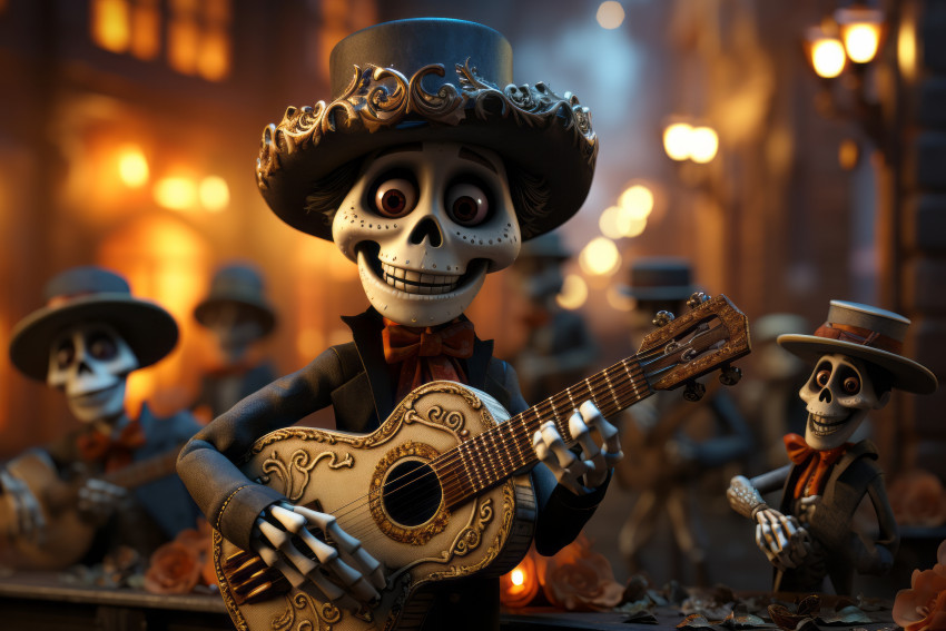 Dia de los muertos skeleton maricahi band