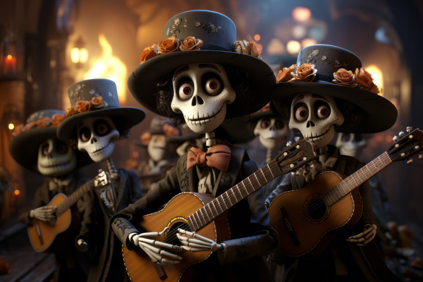 Dia de los muertos skeleton maricahi band