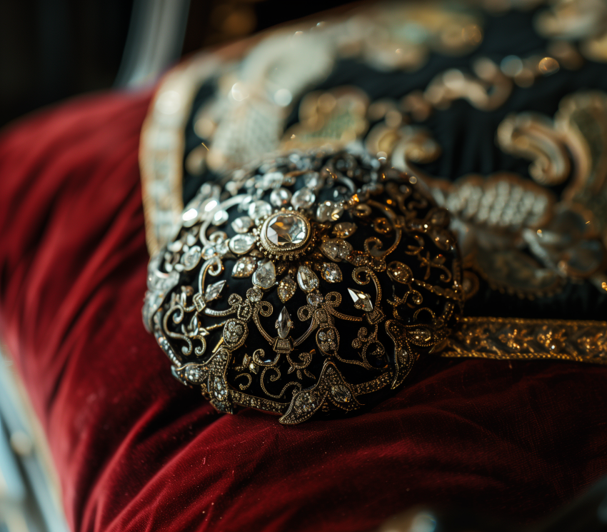 Diamond Brooch With Intricate Detailing