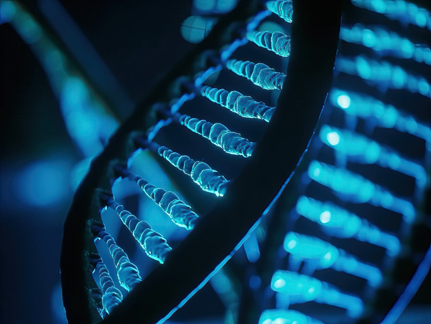 Microscopic View of DNA Strand