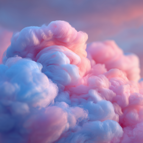 Dreamy Pink and Blue Cotton Candy