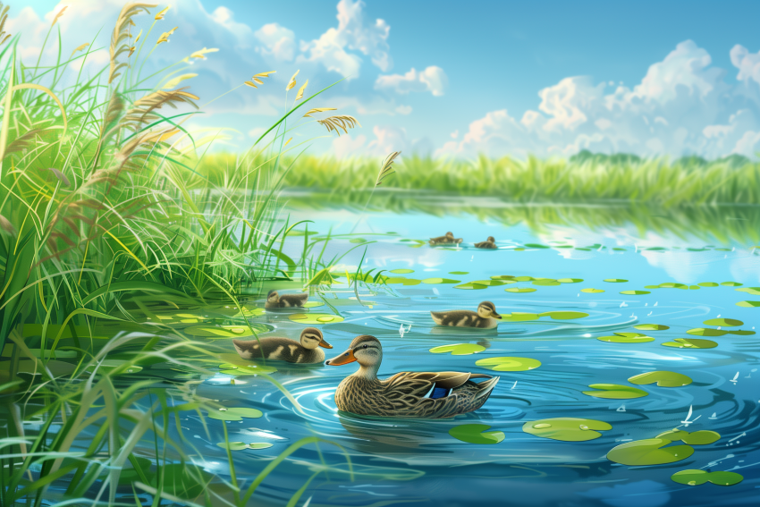 Ducks Pond Lily Pads