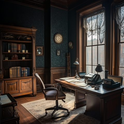 Elegant Vintage Office with Classic Decor