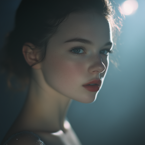 Elegant Woman in Soft Cinematic Light