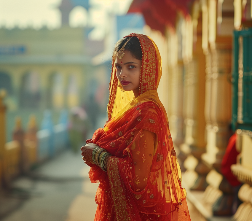 Embracing Grace in Traditional Indian Attire