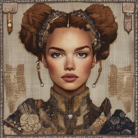 Embroidery Portrait of a Noblewoman
