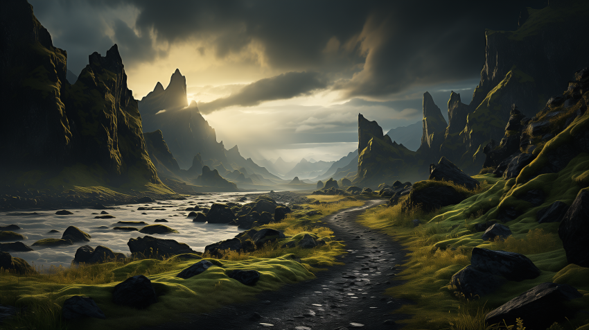 Epic Mountain Pass at Golden Hour