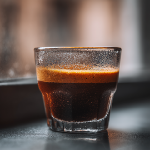 Warm Espresso Shot in Clear Glass