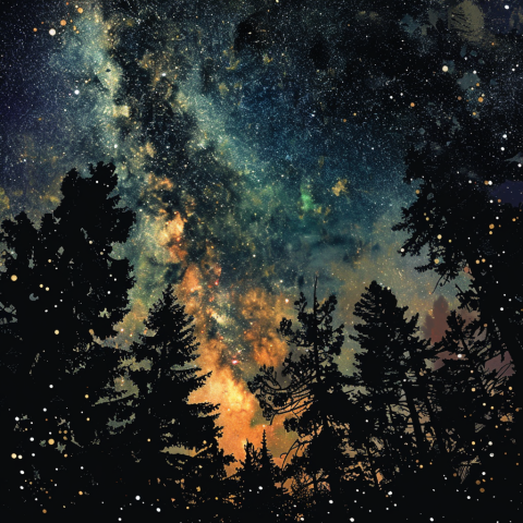 Ethereal Beauty in the Midnight Sky