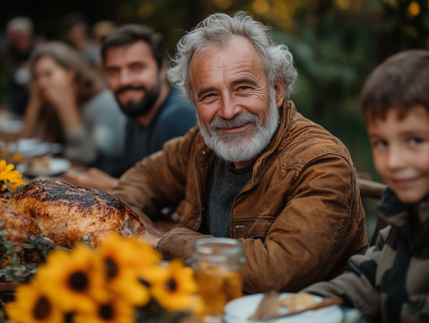 Family Gathering with Festive Feast