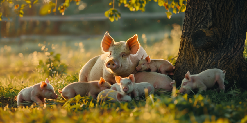 Family Relaxing Under a Tree
