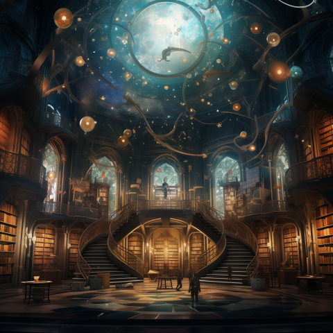 Fantestic and beautiful interior of Library