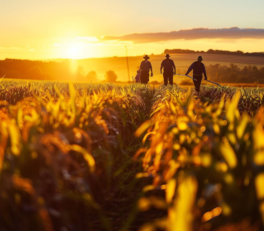 Farm Laborers Harvesting Crops