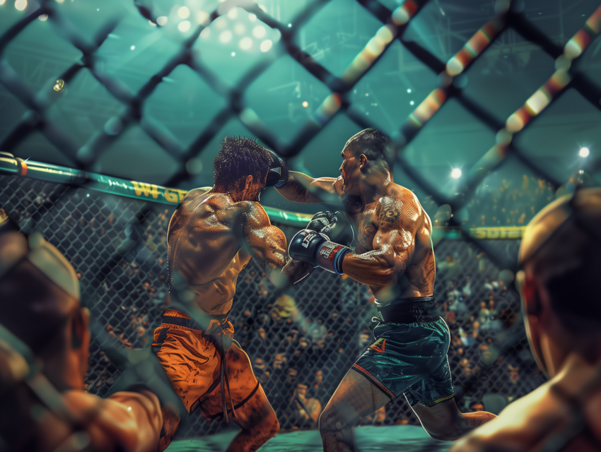 Fierce MMA Cage Fight