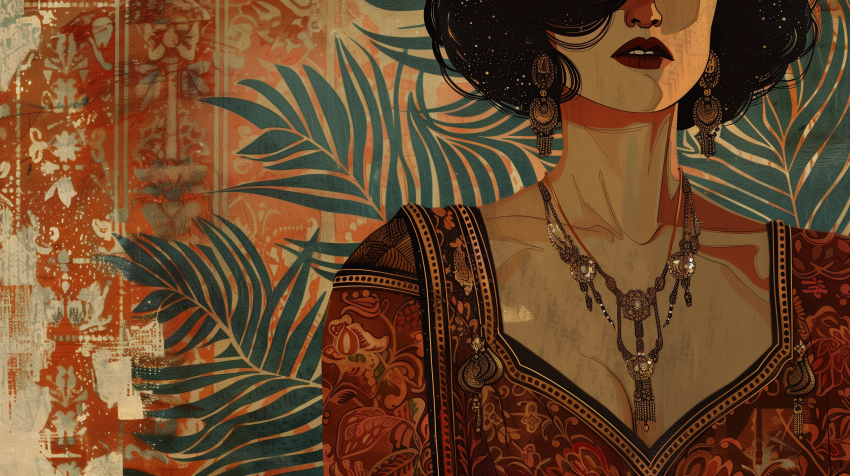 Flapper with Indian Jewelry