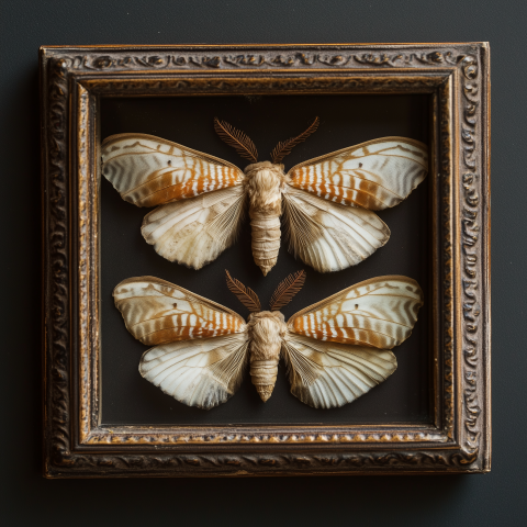 Framed Specimens of Exotic Moths