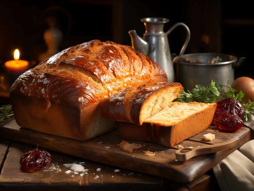 Fluffy Fresh Baked Loaf of Bread