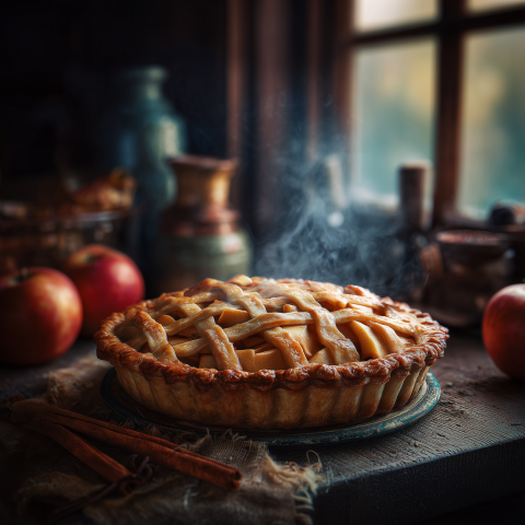 Freshly Baked Rustic Apple Pie