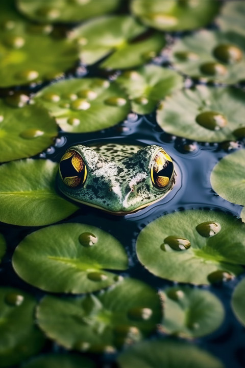 Frog in pond
