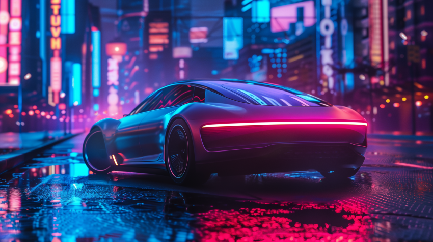 Futuristic Electric Car
